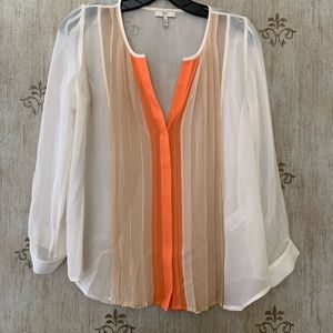 Joie silk pleated blouse